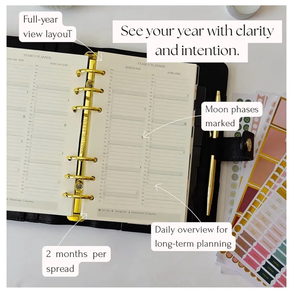 Black Planner Binder by Bossy Pants